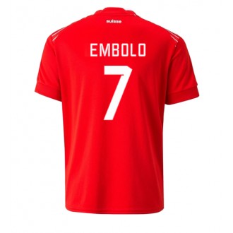 Schweiz Breel Embolo #7 Hemmatröja VM 2022 Korta ärmar